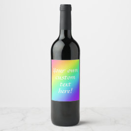 Rótulos Personalizados De Vinho Arco-Íris E Vinho 
