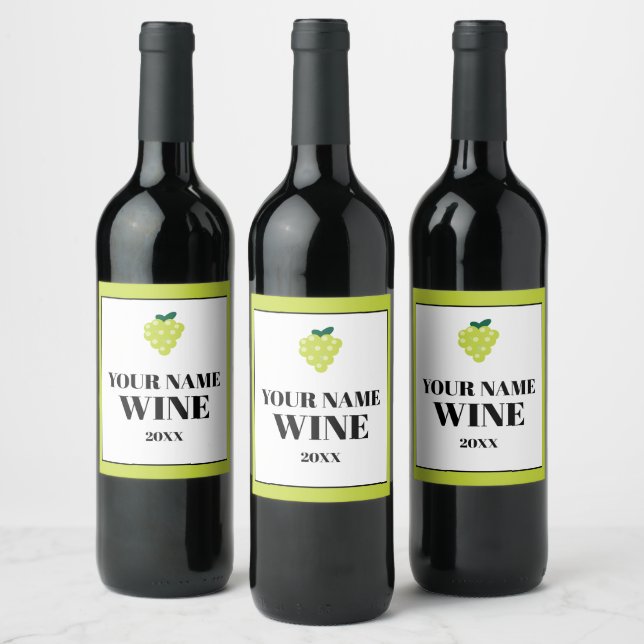 Rótulos personalizados de vinho branco com logotip (Garrafas)