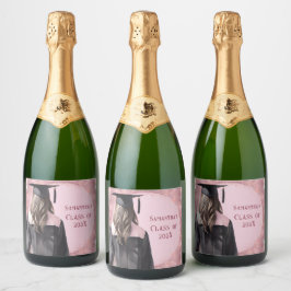 Rótulos personalizados para champanhe de formatura