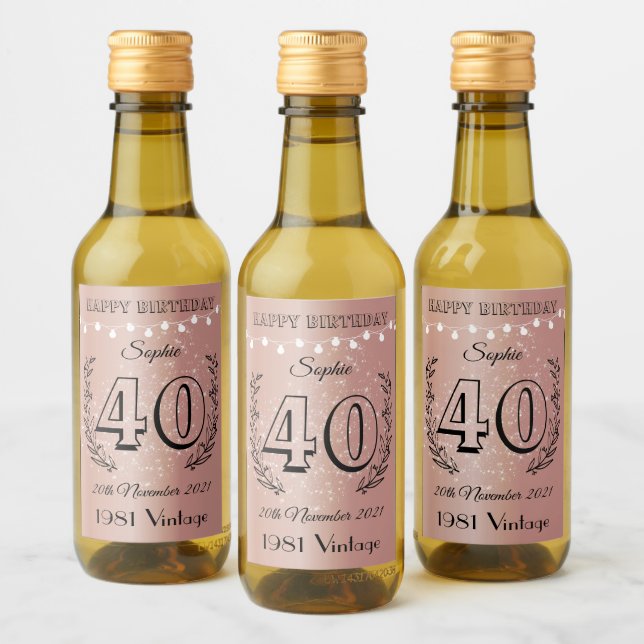 Rótulos personalizados para mini garrafas de vinho (Garrafas)