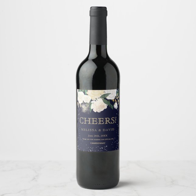 Rótulos Românticos De Vinho De Inverno (Frente)