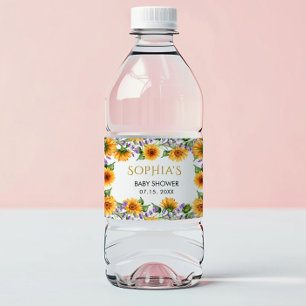 Rótulos Russos de Girassóis e Lavandas de Água par