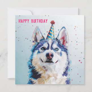 Rouco / Cartão de Aniversário Malamute