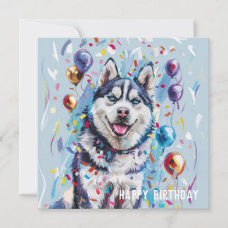 Rouco / Cartão de Aniversário Malamute