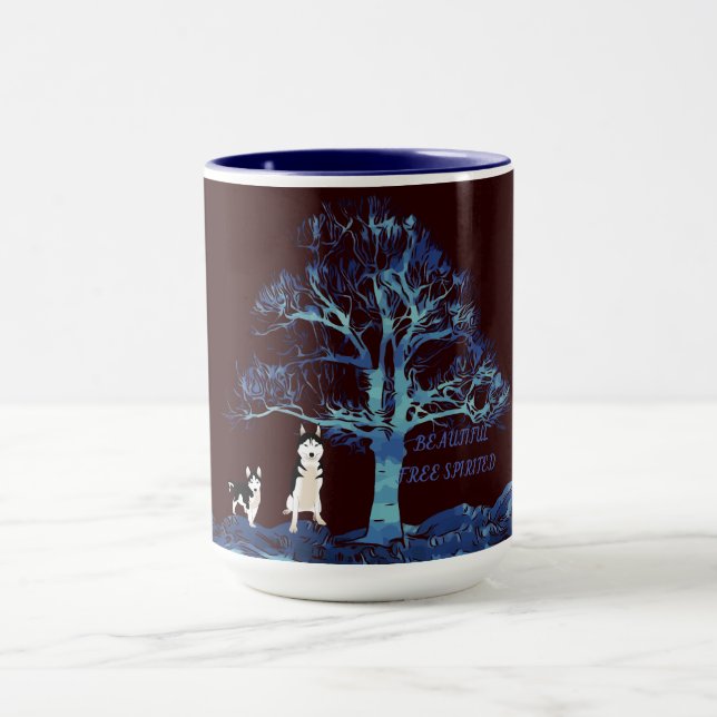 Rouco duas caneca de café tonta. (Centro)