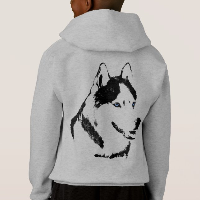 Rouco Hoodie Kid's Wolf Dog Puppy Sweatshirt (Verso)