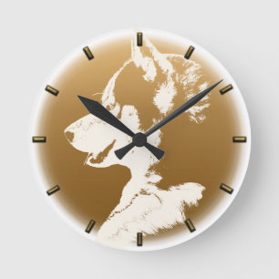 Rouco Pup Clock Oferece Relógio de Parede de Cães