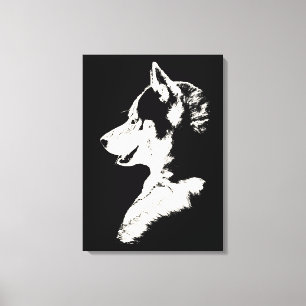 Rouco Pup Impressão Siberian Husky Dog Canvas Imp