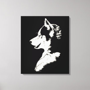 Rouco Pup Impressão Siberian Husky Dog Canvas Imp