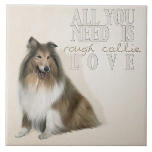Rough Collie azulejo