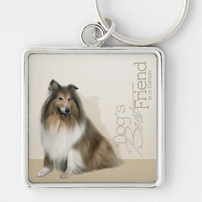 Rough Collie Chaveiro (Frente)