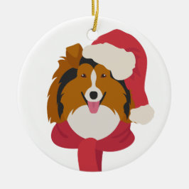 Rough Collie Enfeites de natal