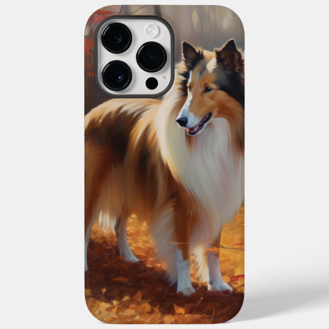 Rough Collie no Outono Folhas Caídas Inspiram (Verso)