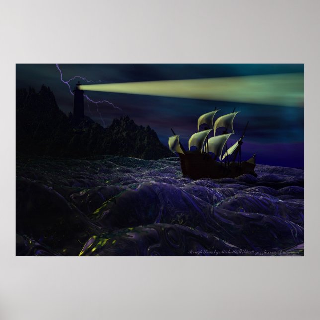 Rough Seas Poster Por Michelle Wilder (Frente)
