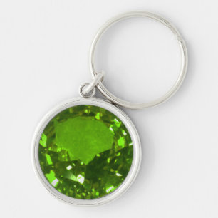 Round Emerald Chaveiro