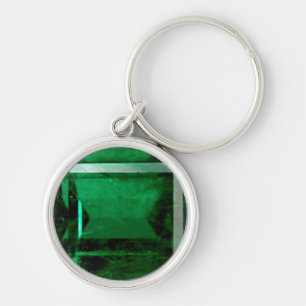 Round Emerald Chaveiro