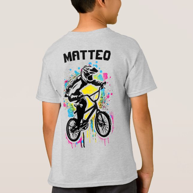 Roupa Bmx - Nome Personalizado Da Camisa T Bmx (Verso)