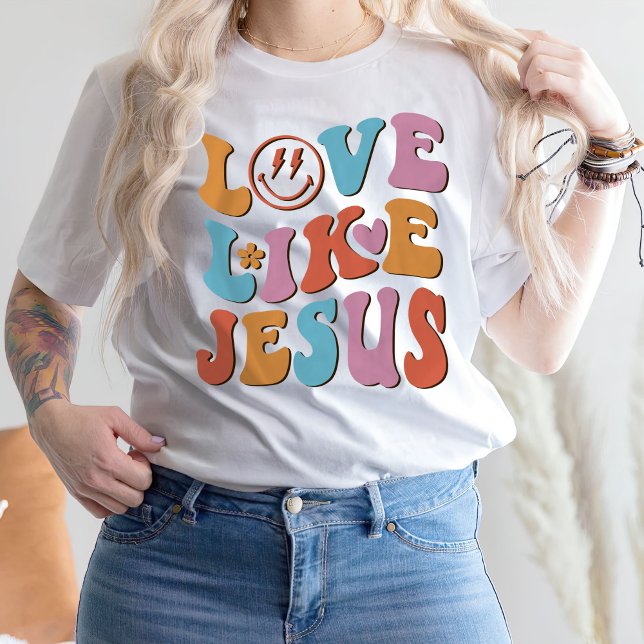 Roupa cristão, camisas cristãs, amor como Jesus (Criador carregado)
