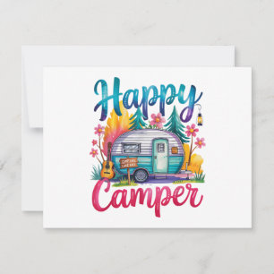 Roupa de Acampamento Divertida Feliz Camper Reboqu