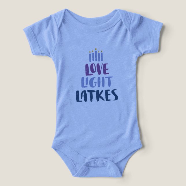 roupa de bebê de Hanukkah (Design frontal)
