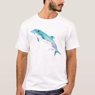 Roupa de Camisa de Arte de Golfinho Azul