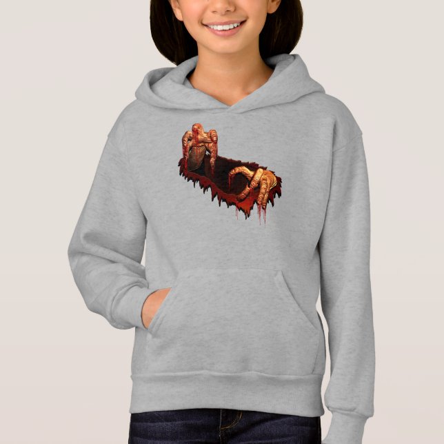Roupa de Halloween para crianças Capuz de Zumbi Mo (Frente)