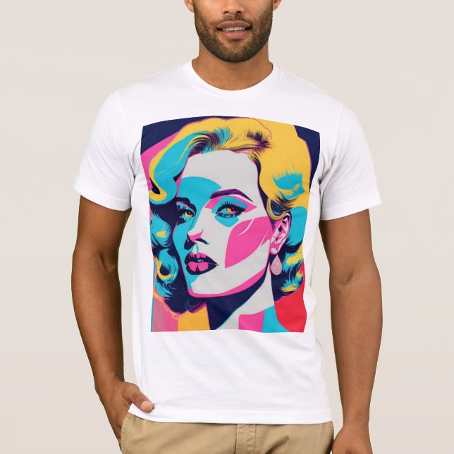 Roupa de homem, camiseta de pop (Frente)