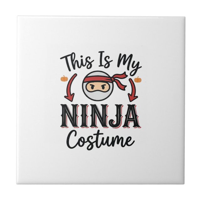 Roupa de Ninja Engraçado Design Vetorial de Hallow (Frente)