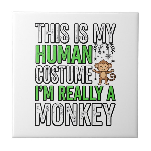 Roupa Humana de Macaco Engraçado Design de Camisa  (Frente)