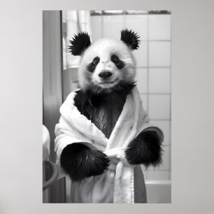 Roupão de Panda Engraçado Impressão Quirky Parede
