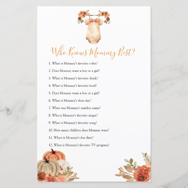 Roupas De Bebê Floral De Abóbora Que Conhecem Melh (Frente)