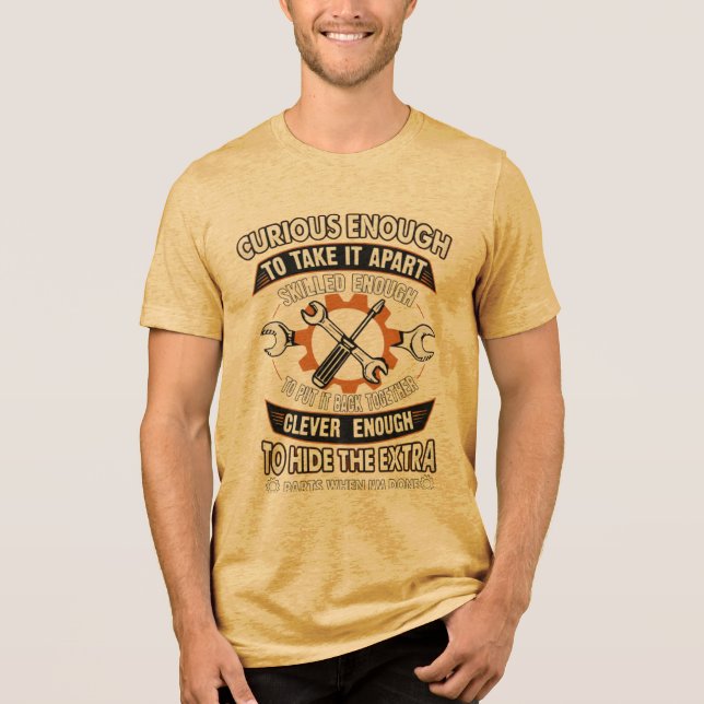 Roupas Engraçadas de Mecânico com Peças Escondidas (Frente)