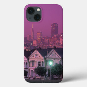 Row houses at sunset in San Francisco,