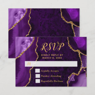 Roxa de Ágata com Mármore Dourado RSVP