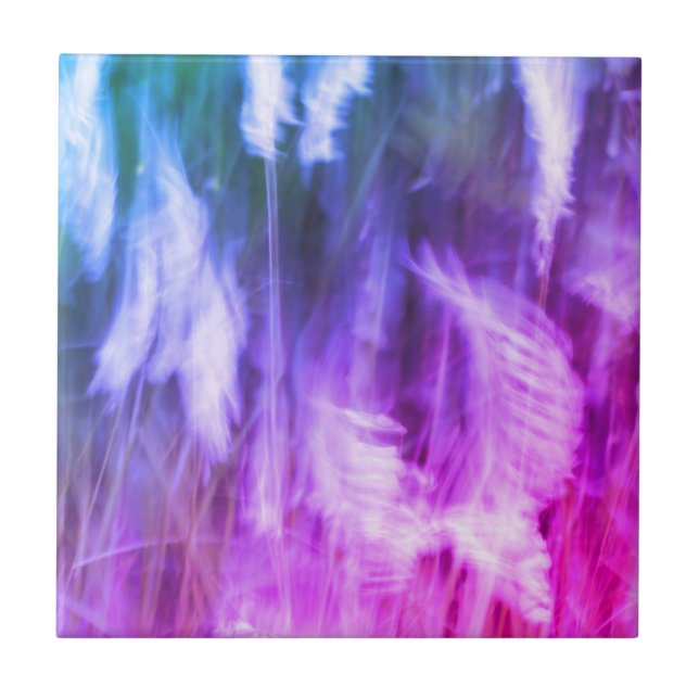 Roxo Abstrato de Arte de Grama de Movimento Desfoc (Frente)
