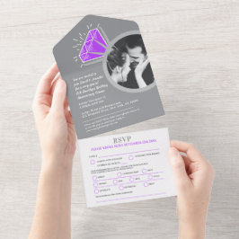 Roxo ametista jantar de 6º aniversário de casament