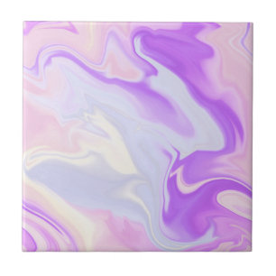 Roxo Azul Branco Abstrato Elegante Aquarela