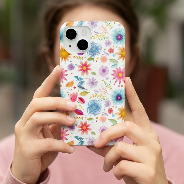 Roxo Azul Rosa Boho Flor Silvestre (Criador carregado)