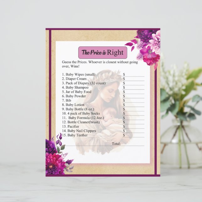 Roxo Boho Baby Price é o jogo certo (Em pé/Frente)