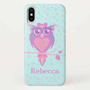 Roxo bonito da coruja das meninas & capas de