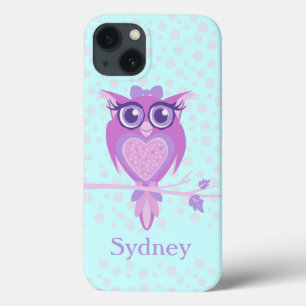 Roxo bonito da coruja das meninas & caso do ipad