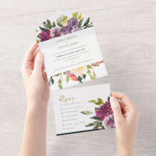 ROXO BORGONHESA ROSA LIMA VERDE FLORAL CASAMENTO