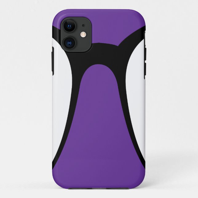 Roxo, branco e preto - capas de iphone (Verso)