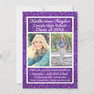 Roxo Brilho Falso - Anúncio de Graduação