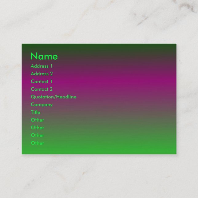 Roxo - Cartão de visita Verde (Frente)