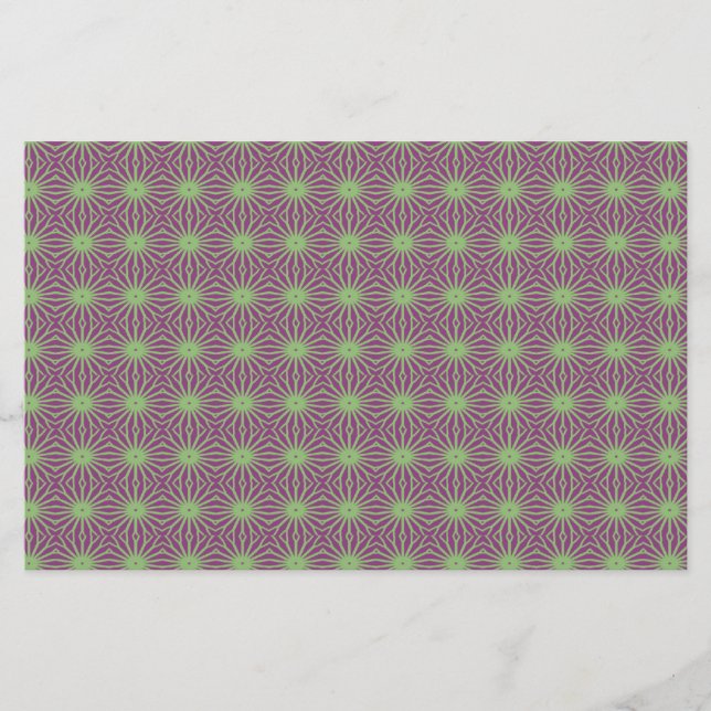 Roxo com Artesanato verde de padrão de disquete (Frente)