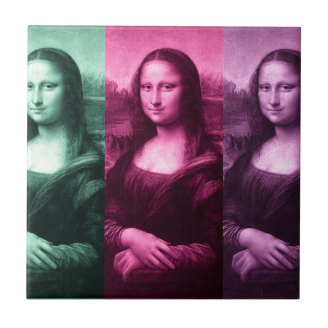 Roxo cor-de-rosa verde de Mona Lisa (Frente)