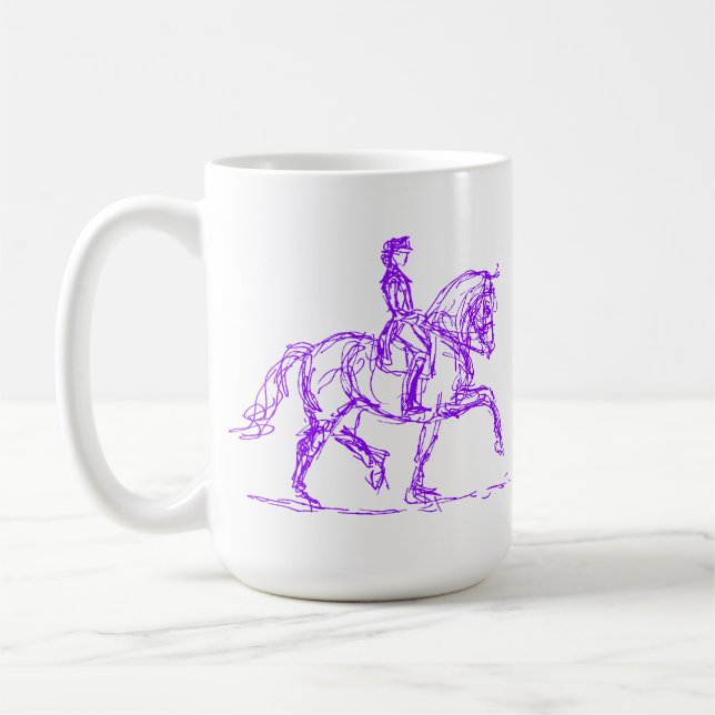Roxo da caneca do cavalo do adestramento (Esquerda)