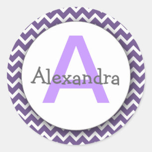 Roxo da etiqueta do Bookplate do monograma de