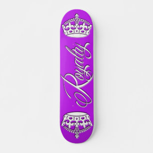 Roxo da plataforma do skate dos direitos